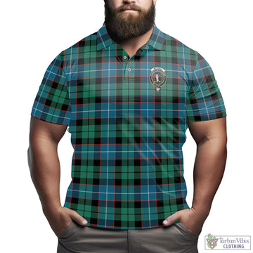 Mitchell Ancient Tartan Mens Polo Shirt with Family Crest