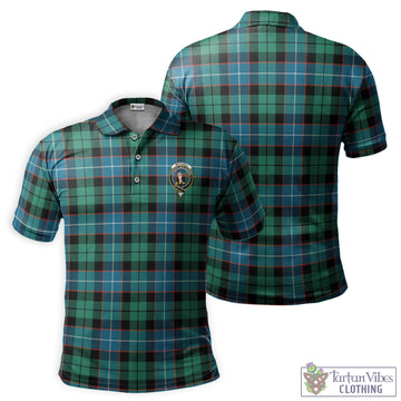 Mitchell Ancient Tartan Mens Polo Shirt with Family Crest