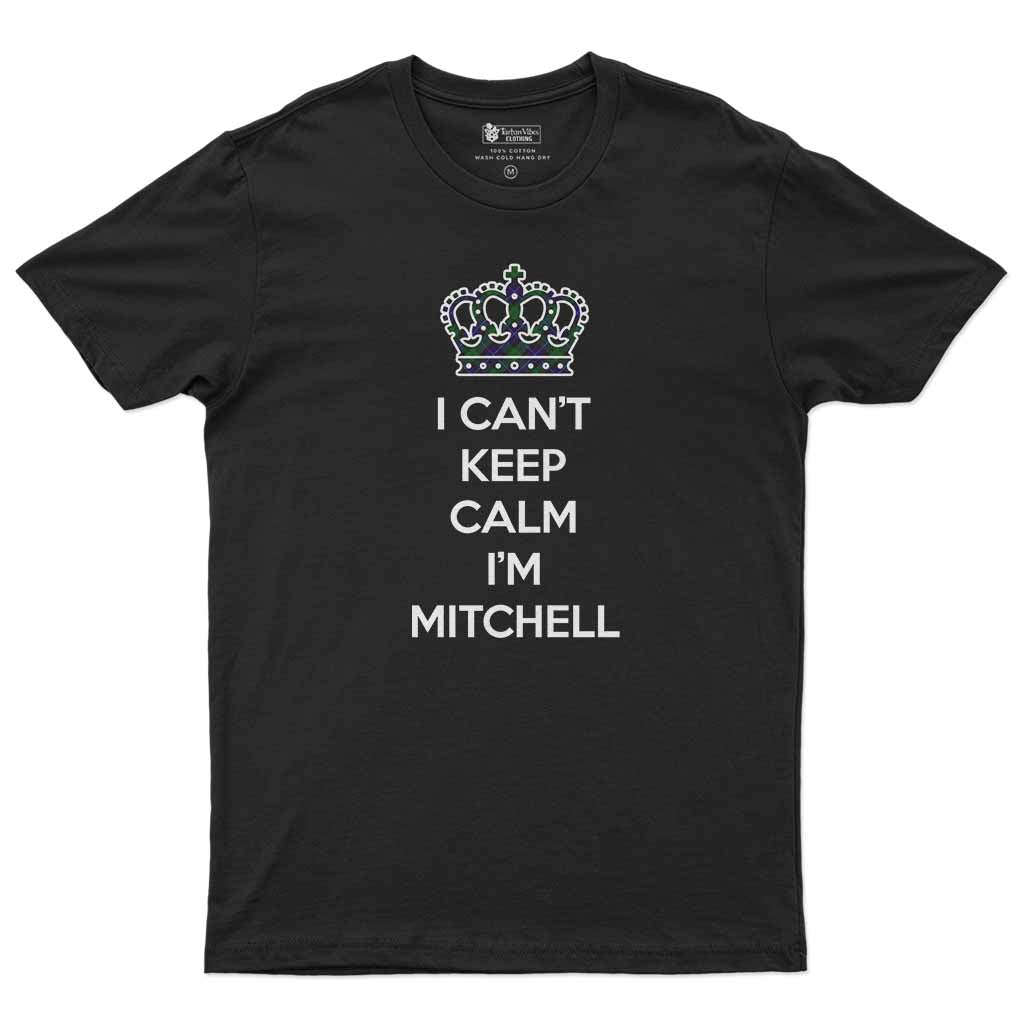 Mitchell Can't Keep Calm Men's T-Shirt Black - Tartan Vibes Clothing