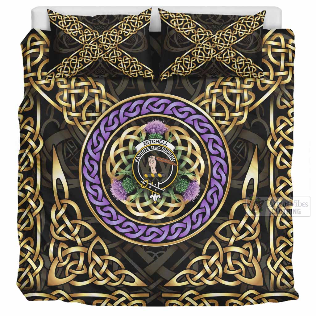 Mitchell Clan Crest Bedding Set Celtic Scottish Thistle