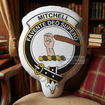 Mitchell Clan Crest Shaped Throw Pillow, Scottish Clan Badge Decorative Pillow