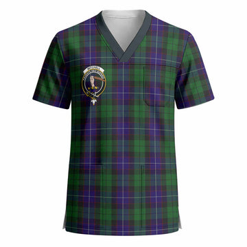 Mitchell Crest Tartan Scrub Top - Tartan Vibes Clothing