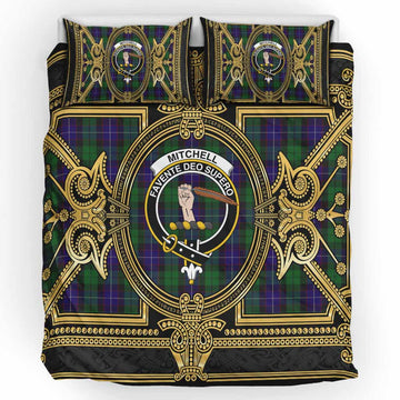 Mitchell Scottish Tartan Crest Bedding Set Royal Stylized