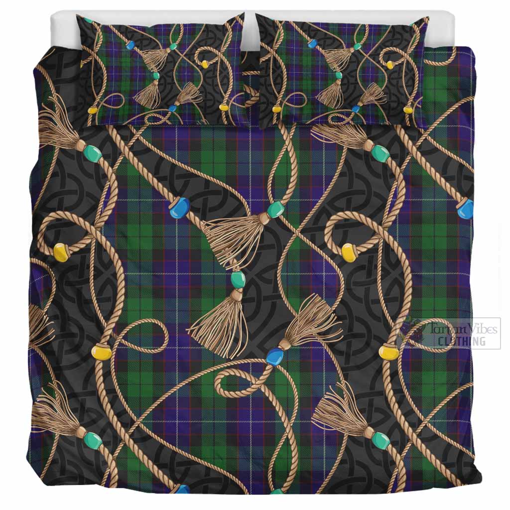 Mitchell Scottish Tartan Twisted Ropes Stylized Bedding Set UK Bedding Set UK Super King 104*94 inch - Tartan Vibes Clothing