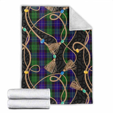 Mitchell Scottish Tartan Twisted Ropes Stylized Blanket X-Large 59 x 79 inches 150 x 200 cm - Tartan Vibes Clothing