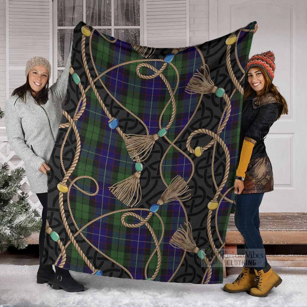 Mitchell Scottish Tartan Twisted Ropes Stylized Blanket - Tartan Vibes Clothing