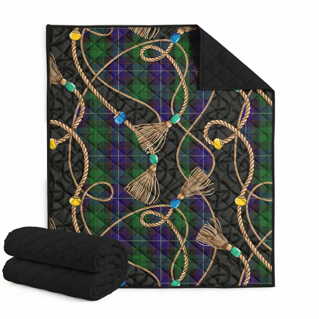 Mitchell Scottish Tartan Twisted Ropes Stylized Premium Quilt Super King Quilt 91" x 110" - Tartan Vibes Clothing