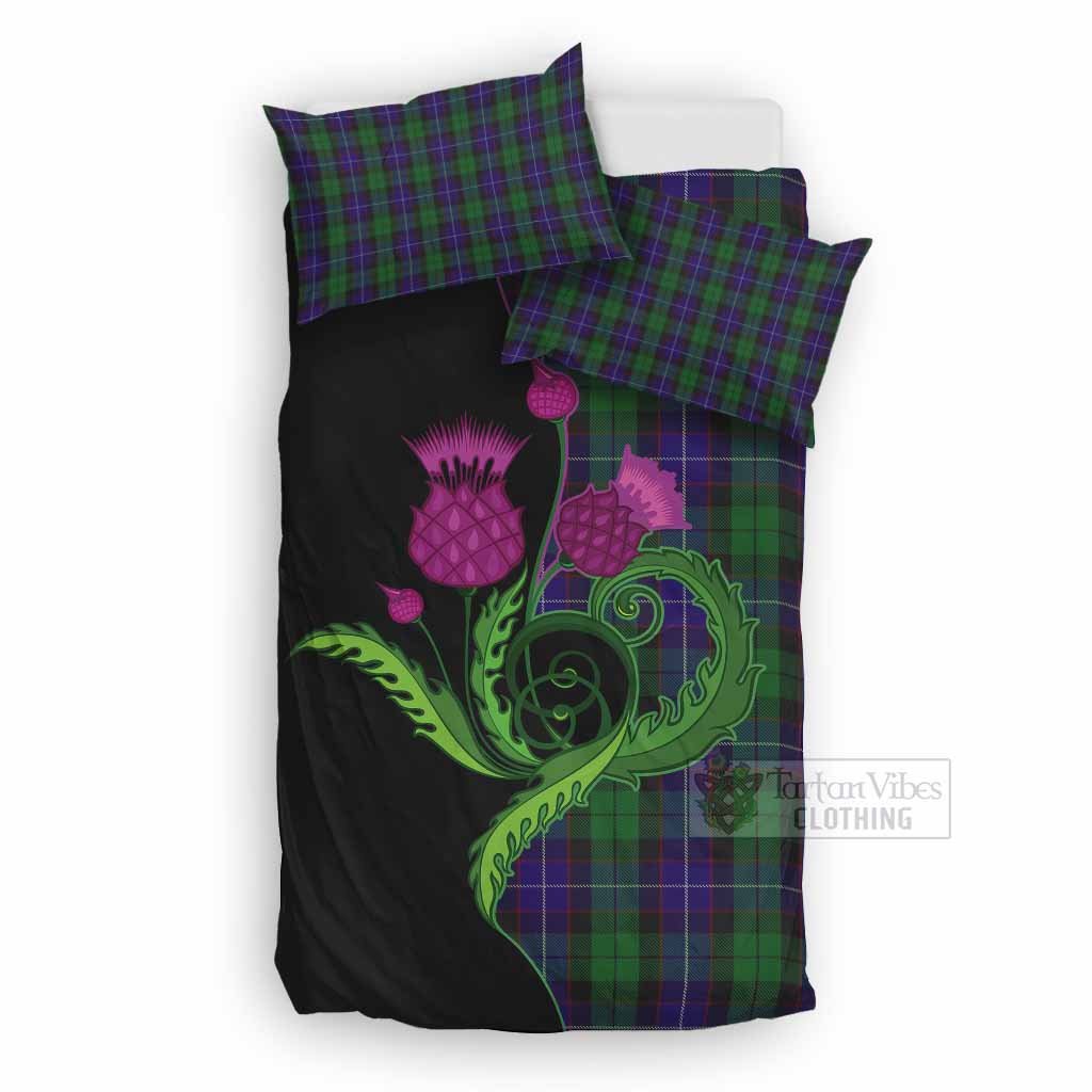 Mitchell Tartan Bedding Set Traditional Scottish Thistle UK Bedding Set UK Double 79*79 inch - Tartan Vibes Clothing