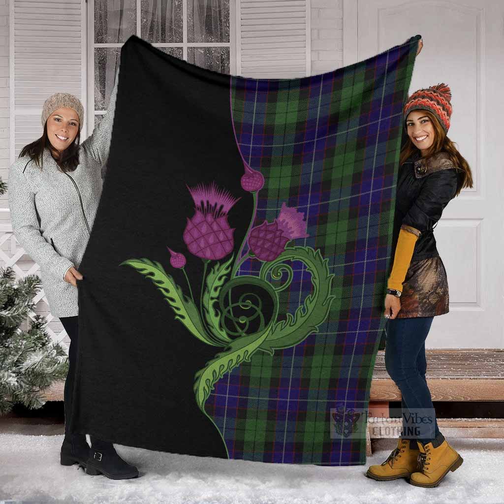 Mitchell Tartan Blanket Traditional Scottish Thistle - Tartan Vibes Clothing