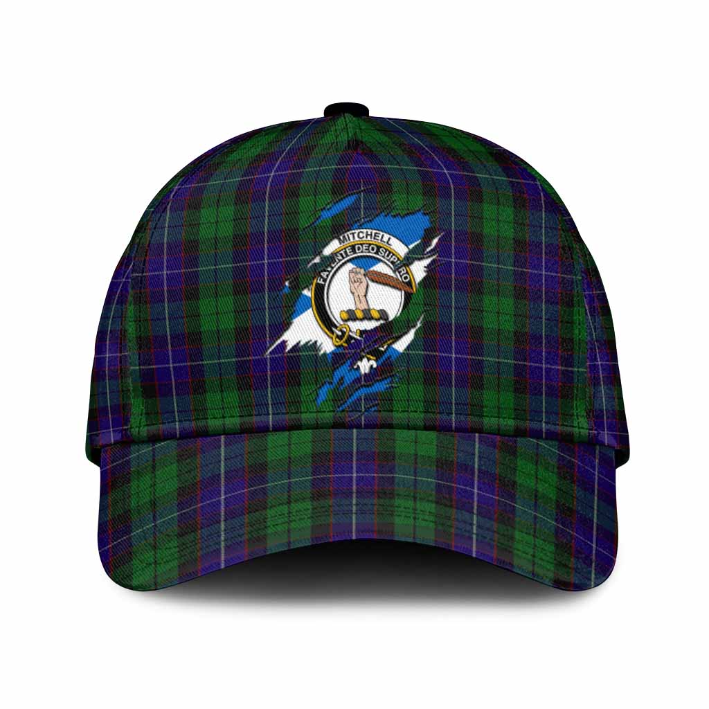 Mitchell Tartan Classic Cap with Family Crest In Me Style