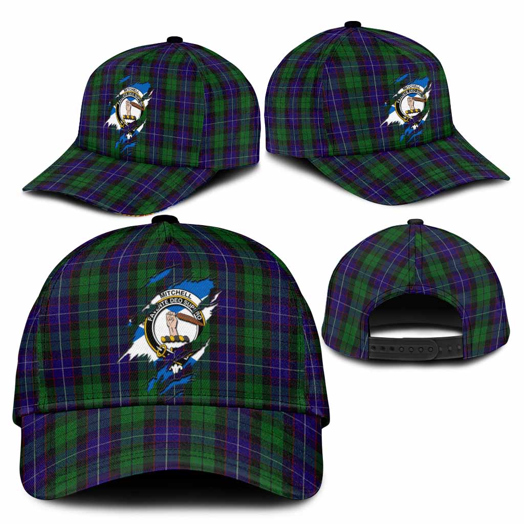 Mitchell Tartan Classic Cap with Family Crest In Me Style