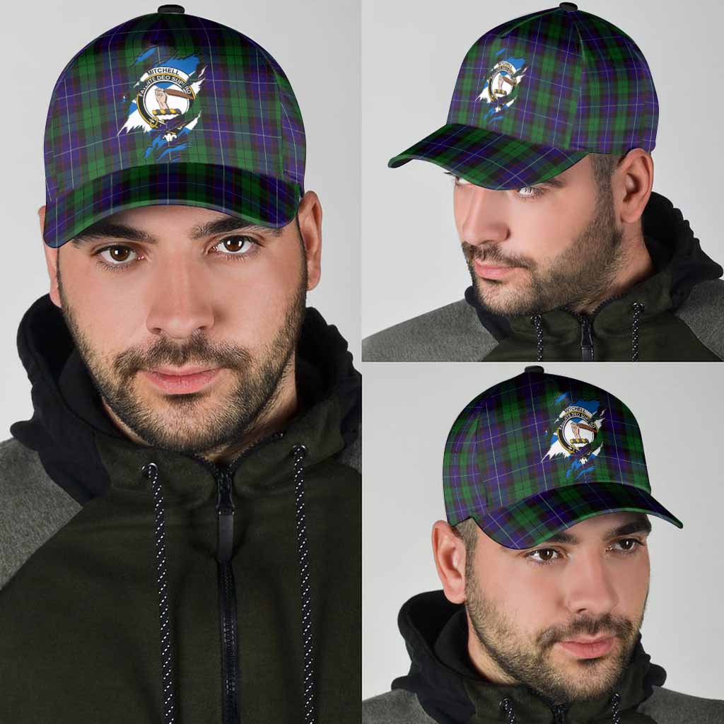 Mitchell Tartan Classic Cap with Family Crest In Me Style