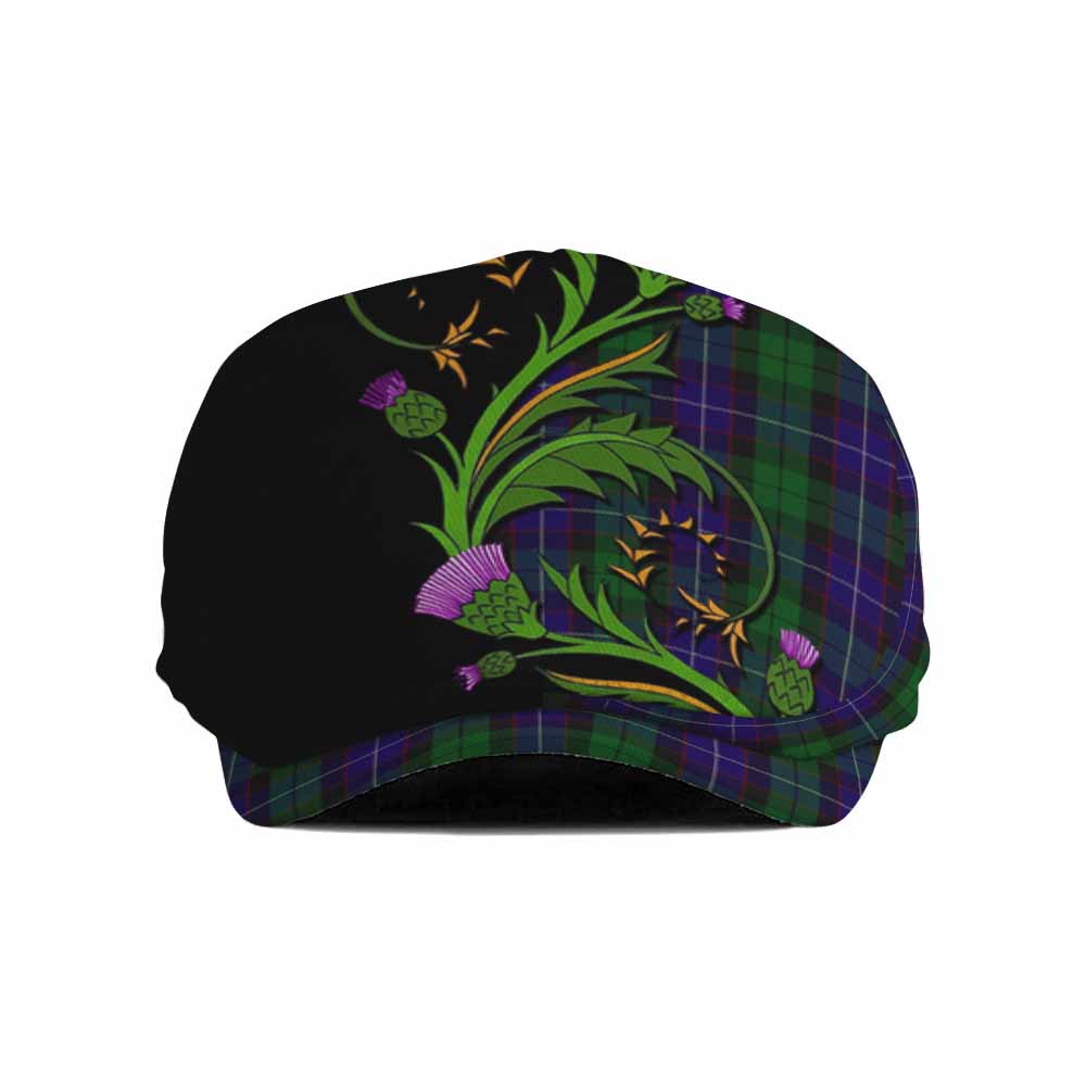 Mitchell Tartan Flat Cap, Jeff Cap Scottish Thistle Pride Heritage Art Flat Cap - Tartan Vibes Clothing