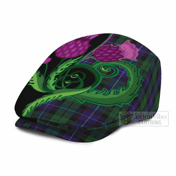 Mitchell Tartan Flat Cap, Jeff Cap Traditional Scottish Thistle