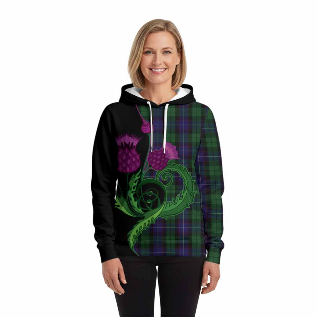 Mitchell Tartan Hoodie Traditional Scottish Thistle