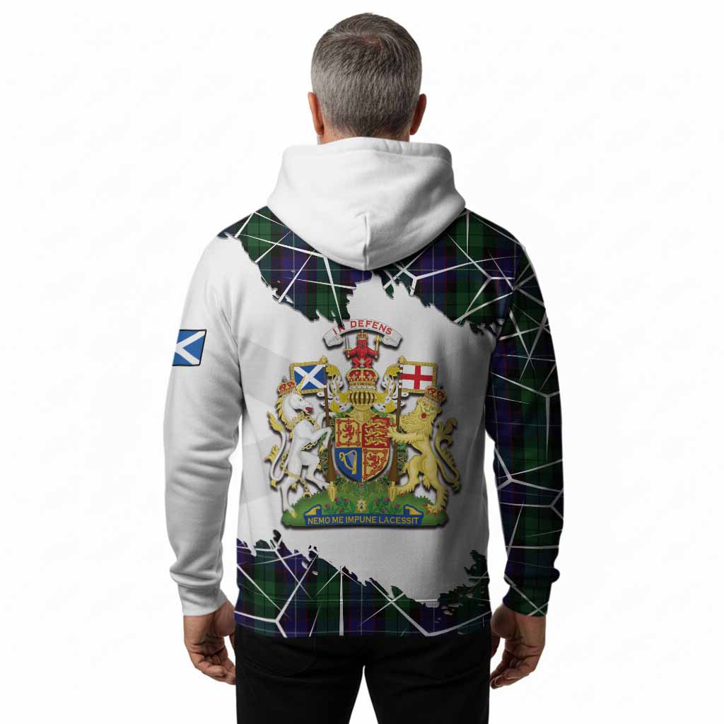 Mitchell Tartan Hoodie with Family Crest and Lion Rampant Grunge Style