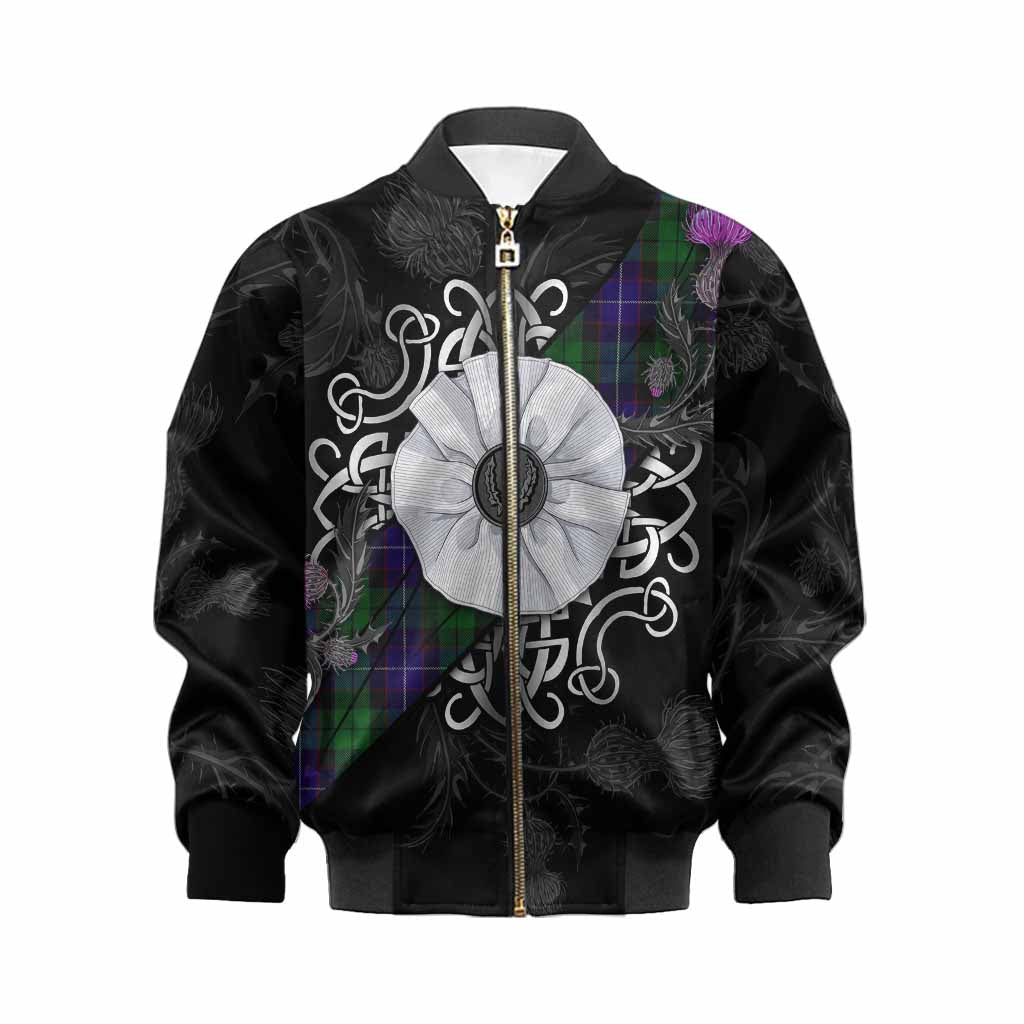 Mitchell Tartan Kid Bomber Jacket Jacobite White Rose Kid XS - Tartan Vibes Clothing