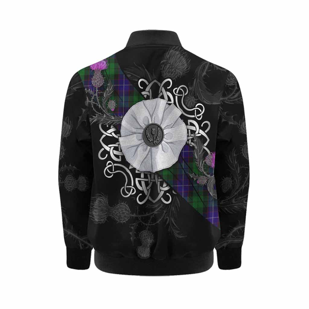 Mitchell Tartan Kid Bomber Jacket Jacobite White Rose Kid - Tartan Vibes Clothing
