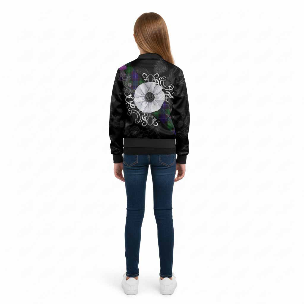 Mitchell Tartan Kid Bomber Jacket Jacobite White Rose - Tartan Vibes Clothing