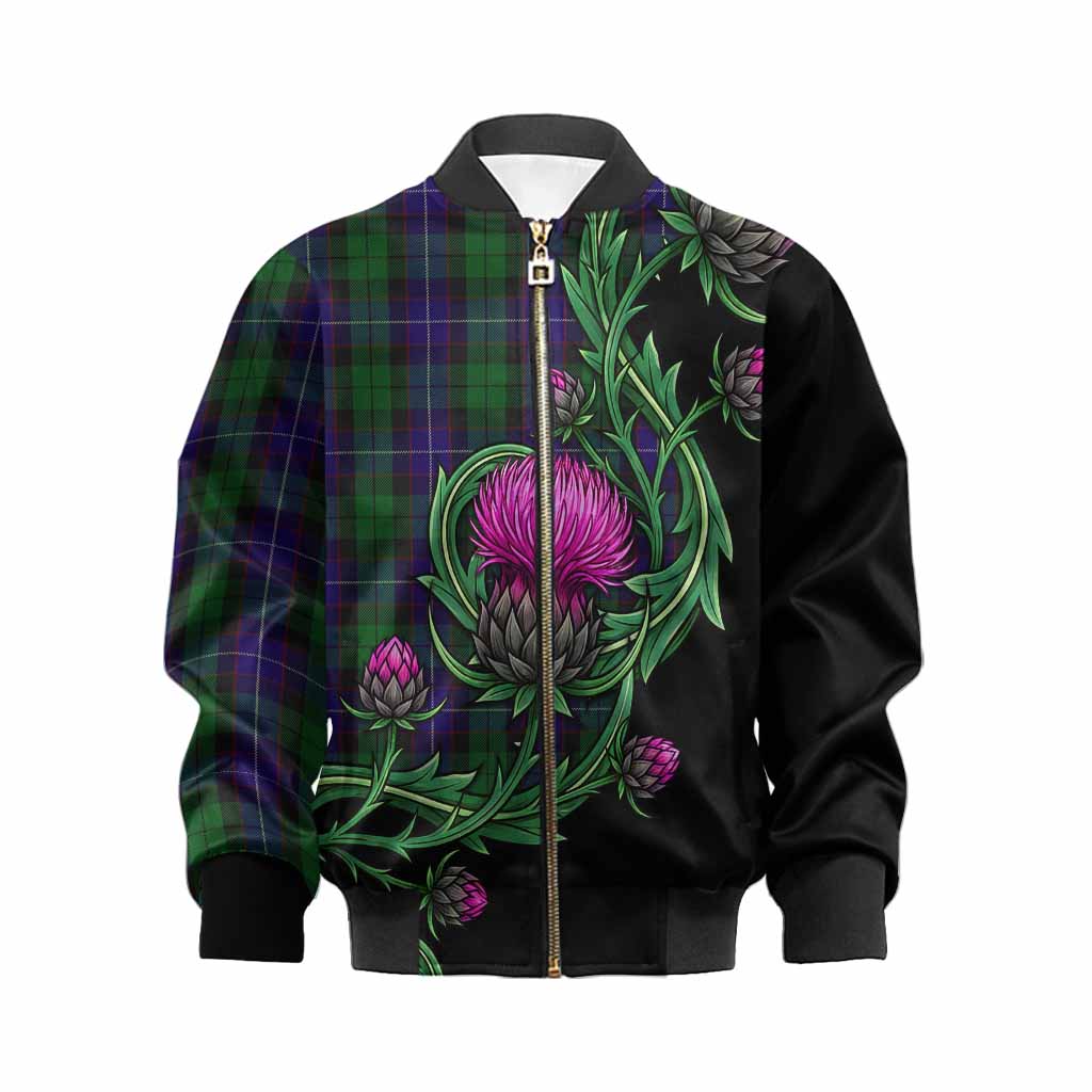 Mitchell Tartan Kid Bomber Jacket Resilient Scottish Thistle Kid XS - Tartan Vibes Clothing
