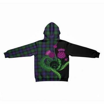 Mitchell Tartan Kid Hoodie Traditional Scottish Thistle