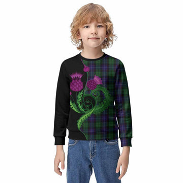Mitchell Tartan Kid Knitted Sweatshirt Traditional Scottish Thistle
