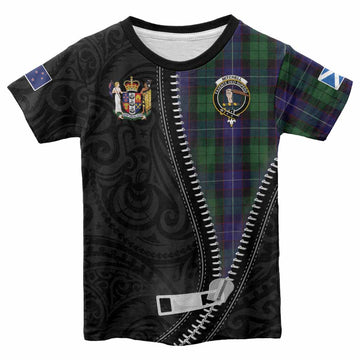 Mitchell Tartan Kid T-shirt New Zealand Pattern Unique Zipper Stylized