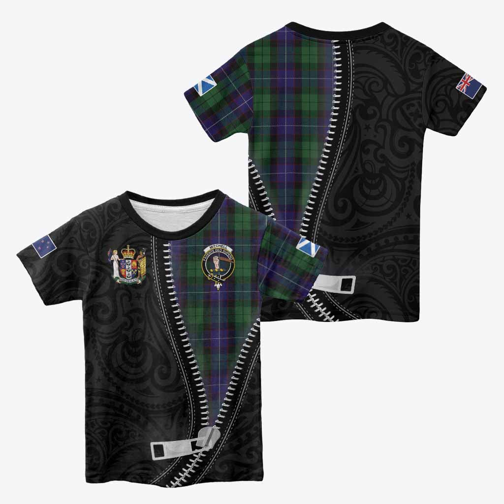 Mitchell Tartan Kid T-shirt New Zealand Pattern Unique Zipper Stylized