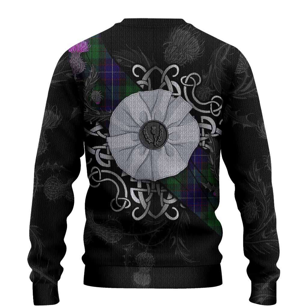 Mitchell Tartan Knitted Sweater Jacobite White Rose - Tartan Vibes Clothing