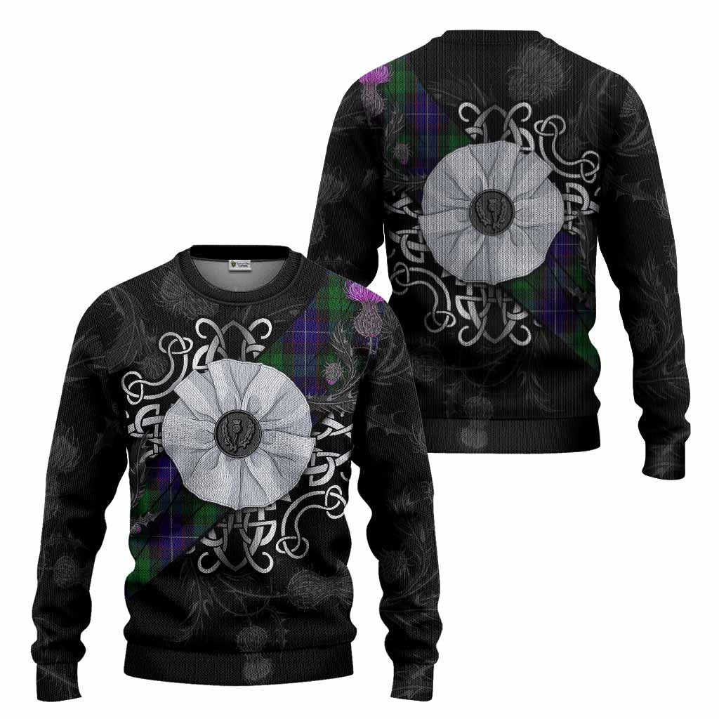 Mitchell Tartan Knitted Sweater Jacobite White Rose - Tartan Vibes Clothing