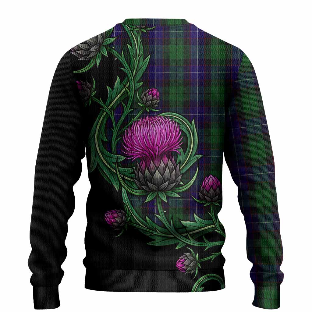 Mitchell Tartan Knitted Sweater Resilient Scottish Thistle - Tartan Vibes Clothing
