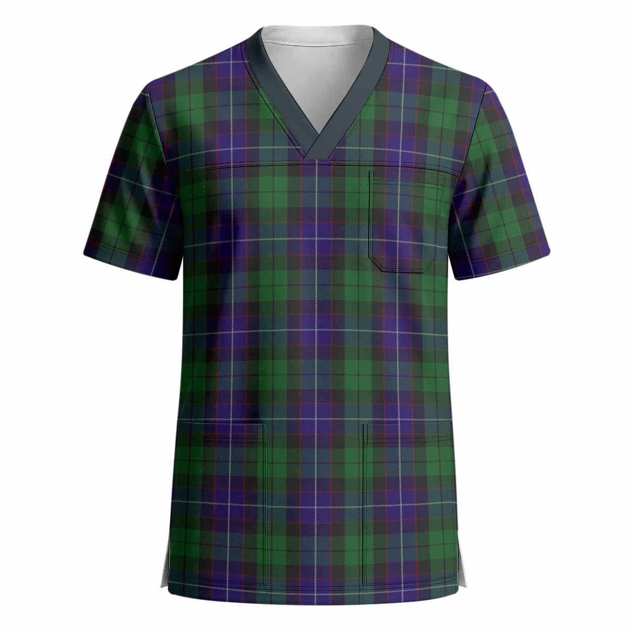 Mitchell Tartan Scrub Top - Tartan Vibes Clothing