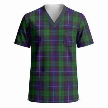Mitchell Tartan Scrub Top - Tartan Vibes Clothing
