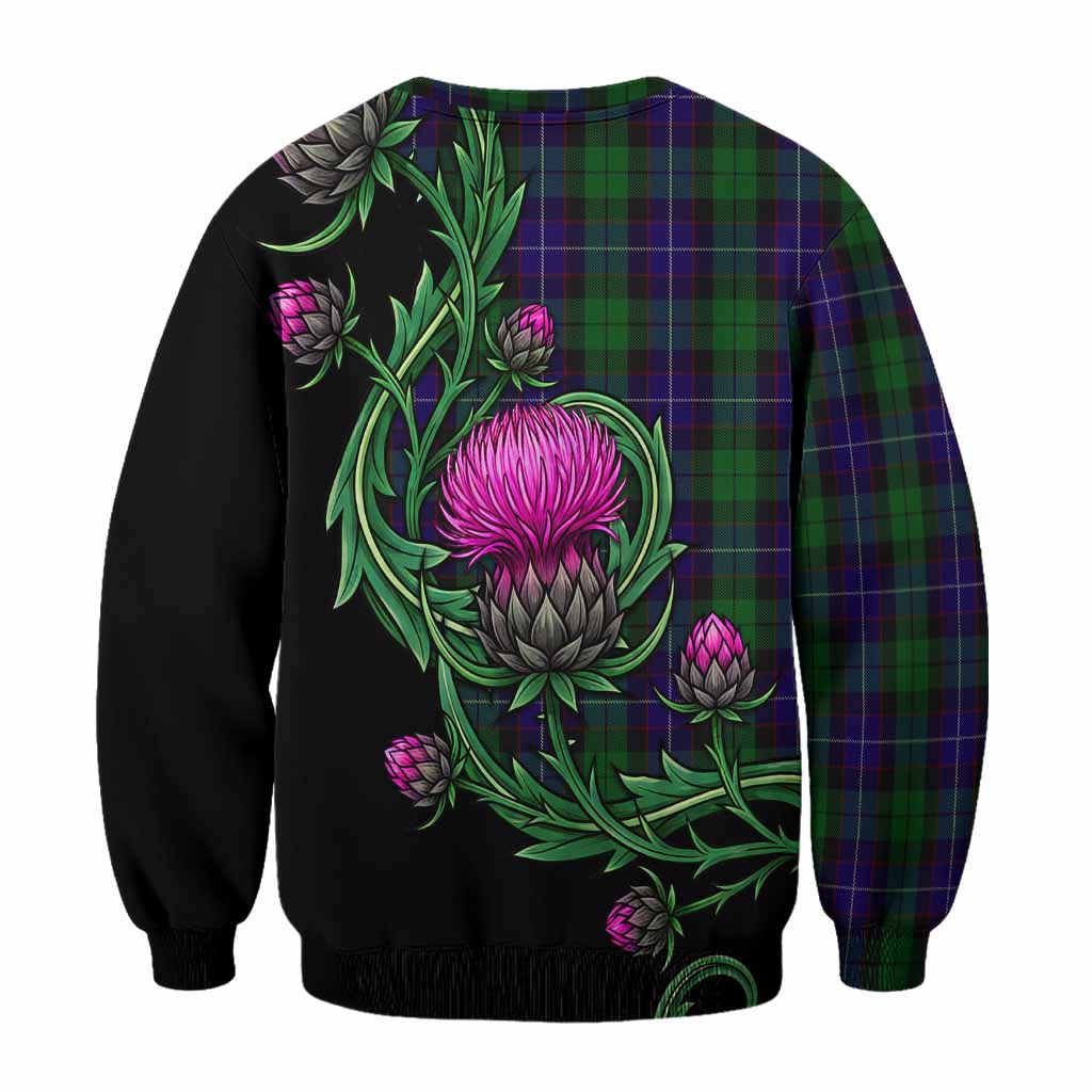 Mitchell Tartan Sweatshirt Resilient Scottish Thistle - Tartan Vibes Clothing