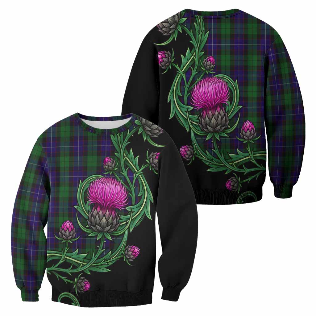 Mitchell Tartan Sweatshirt Resilient Scottish Thistle - Tartan Vibes Clothing