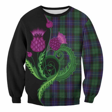 Mitchell Tartan Sweatshirt Traditional Scottish Thistle