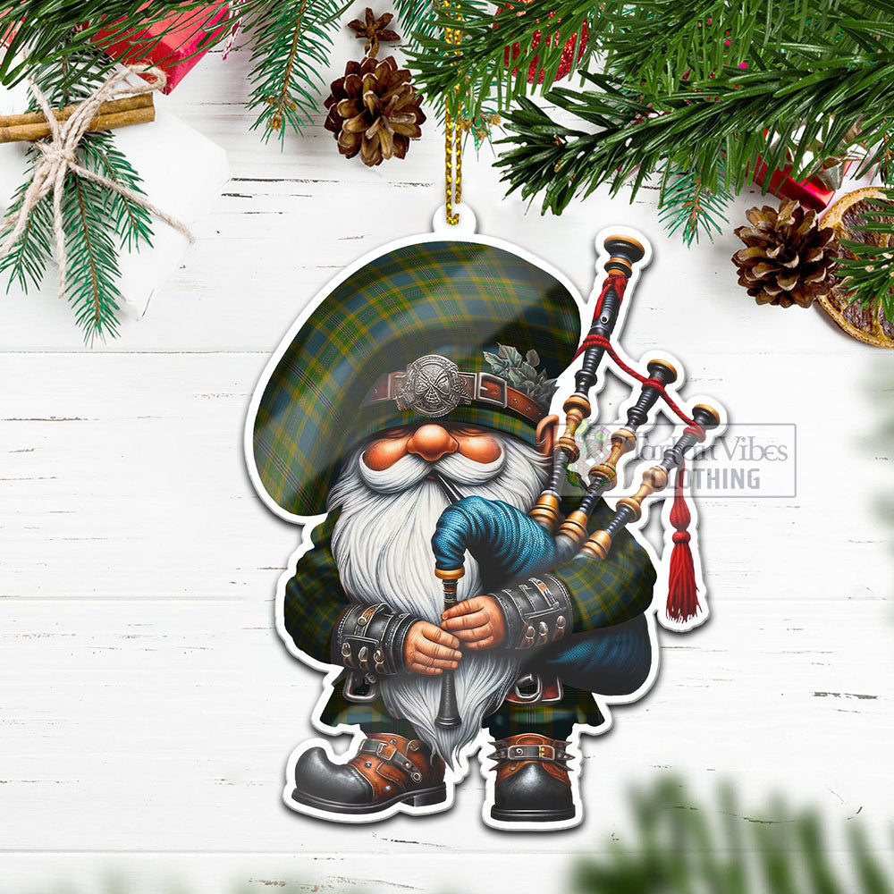 Sanday Tartan Bagpiper Gnome Christmas Ornament Wood - Tartan Vibes Clothing