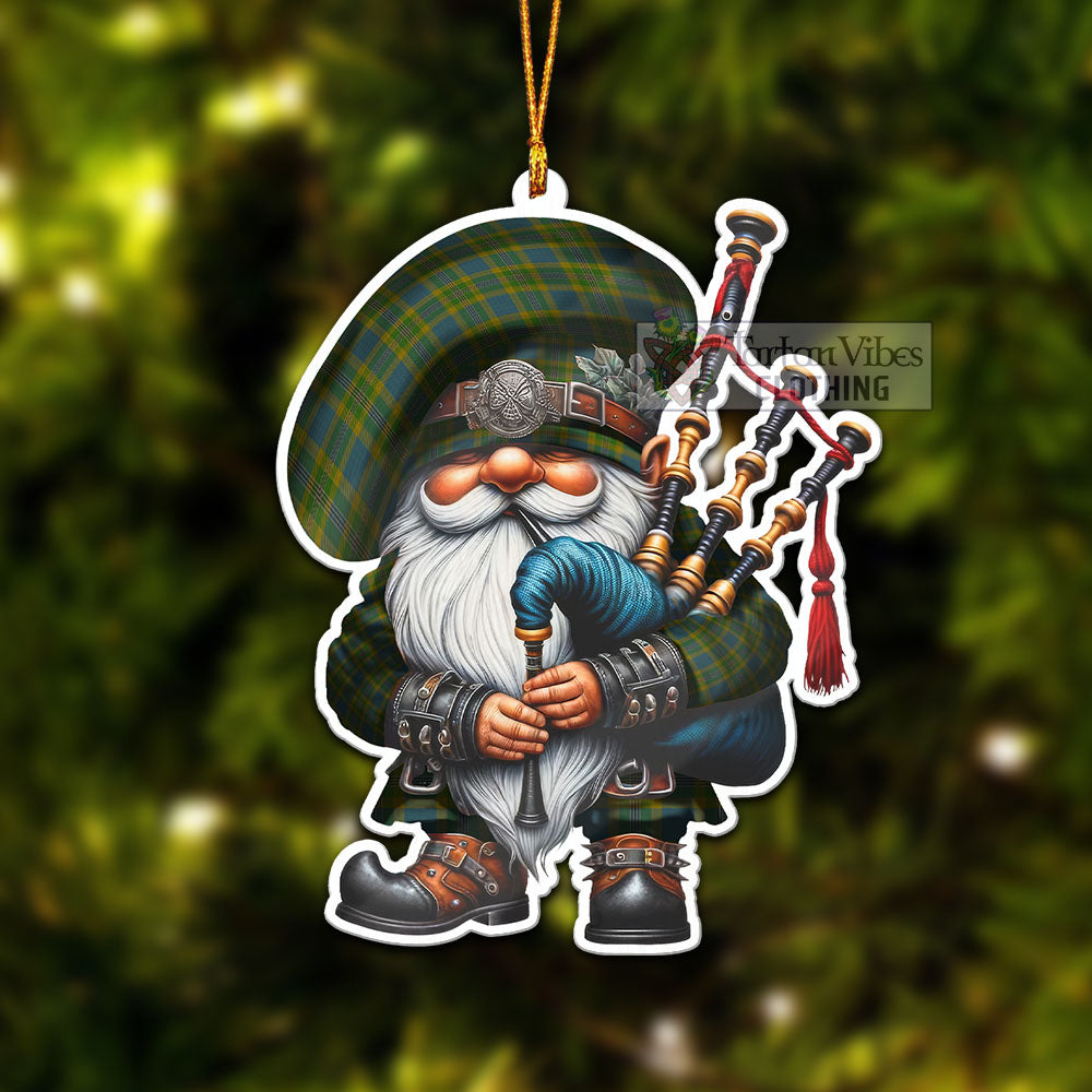 Sanday Tartan Bagpiper Gnome Christmas Ornament Mica - Tartan Vibes Clothing