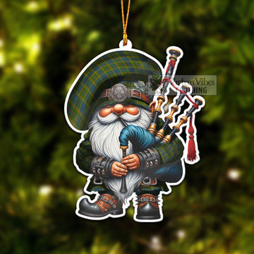 Sanday Tartan Bagpiper Gnome Christmas Ornament Mica - Tartan Vibes Clothing