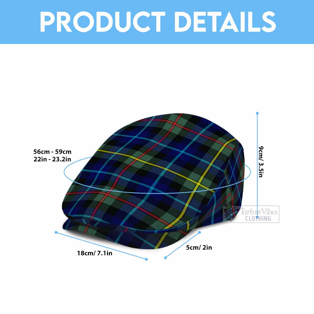 Quinn Tartan Jeff Cap, Tartan Flat Cap - Tartan Vibes Clothing