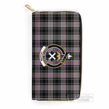 Moffat Tartan Women's Leather Wallet with Family Crest