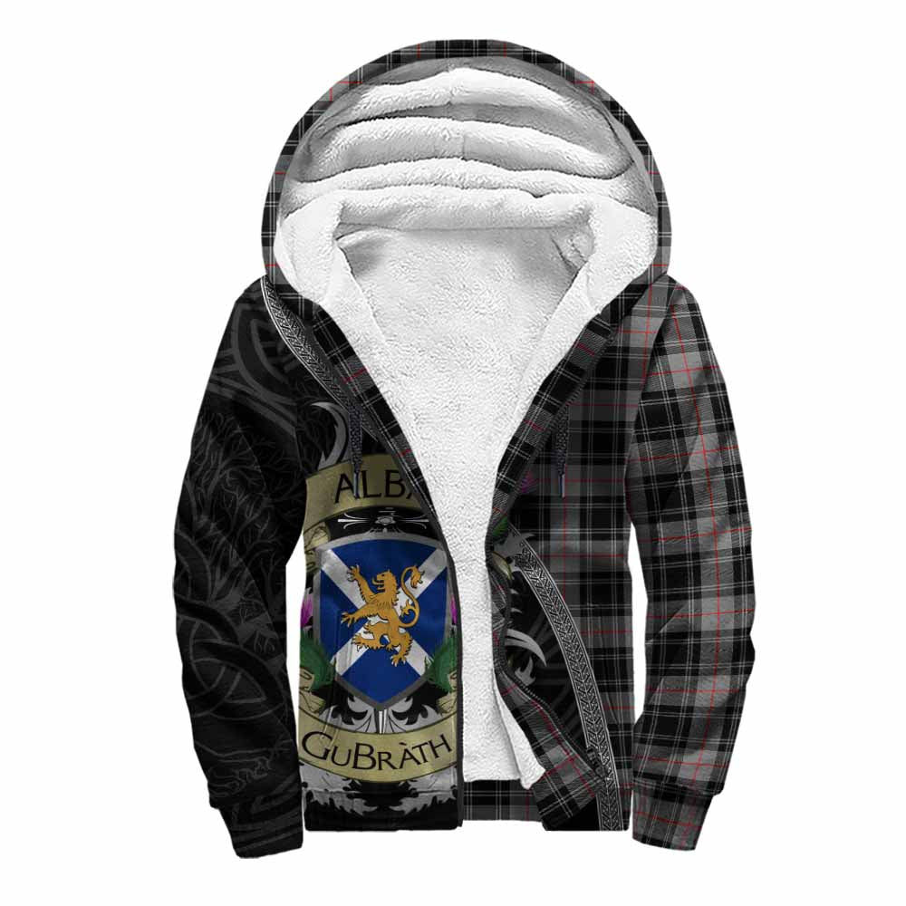 Tartan Vibes Clothing Moffat Tartan Family Crest Sherpa Hoodie Lion Rampant Royal Thistle Shield Celtic Inspired