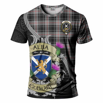 Tartan Vibes Clothing Moffat Tartan Family Crest T-Shirt Lion Rampant Royal Thistle Shield Celtic Inspired