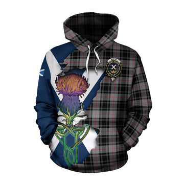 Tartan Vibes Clothing Moffat Tartan Family Crest Cotton Hoodie Scottish Thistle Celtic Inspired