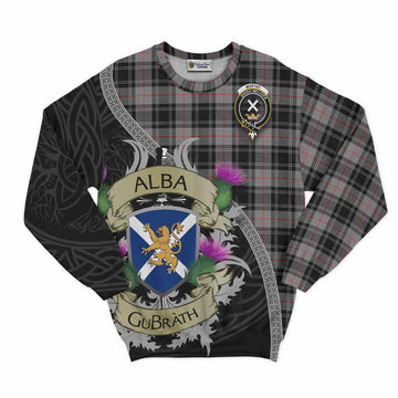 Moffat Tartan Family Crest Sweatshirt Lion Rampant Royal Thistle Shield Celtic Inspired