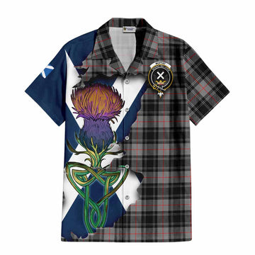Moffat Tartan Family Crest Hawaiian Shirt Scottish Thistle Celtic Inspired