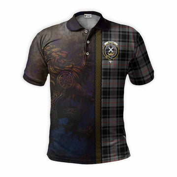 Moffat Tartan Family Crest Polo Shirt Alba Gu Brath Be Brave Lion Ancient Style