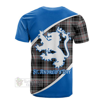 Tartan Vibes Clothing Moffat Family Crest Tartan Cotton T-shirt Celebrate Saint Andrew's Day in Style