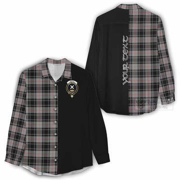 Tartan Vibes Clothing Moffat Tartan Women's Casual Shirt with Family Crest and Half Of Me Style