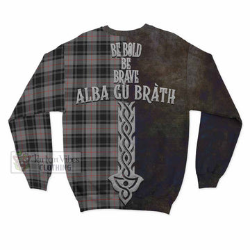 Moffat Tartan Family Crest Sweatshirt Alba Gu Brath Be Brave Lion Ancient Style